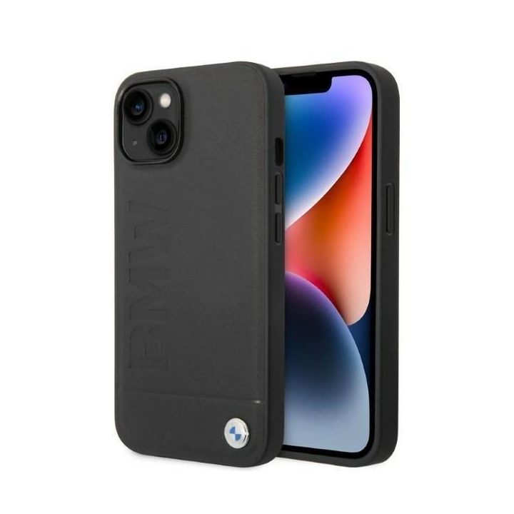 Dėklas BMW BMHMP14MSLLBK iPhone 14 Plus 6.7 juodas / juodas deklas Signature Logo Imprint Magsafe