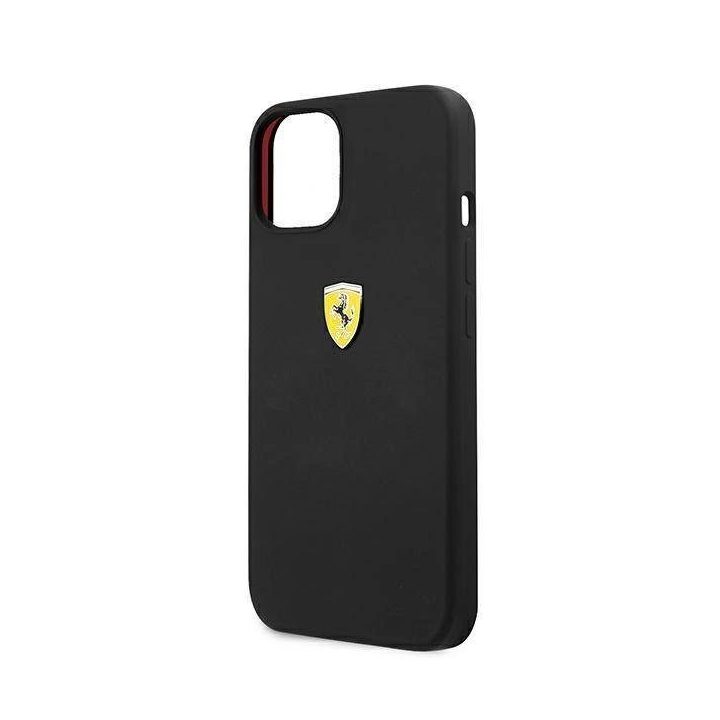 Ferrari FESSIHCP13SBK iPhone 13 mini 5,4 juodas/juodas deklas Silikonas