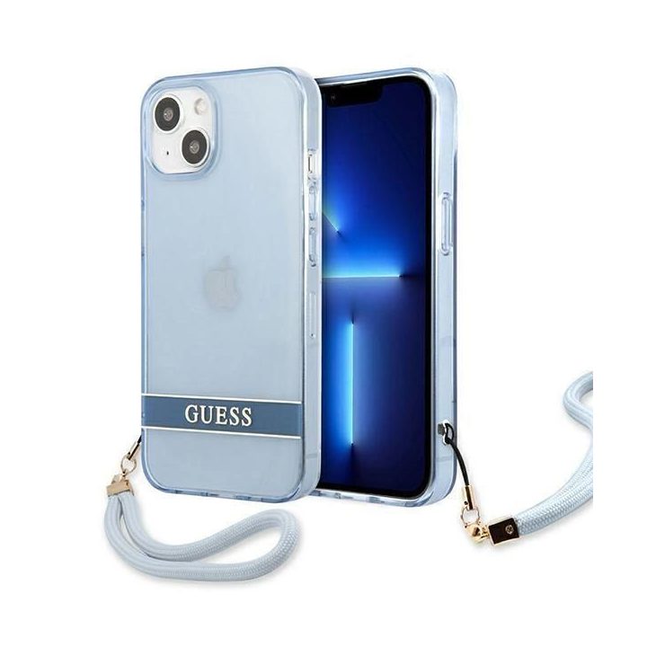 Guess GUHCP13MHTSGSB iPhone 13 6.1 mėlynas / mėlynas deklas permatomas Stap