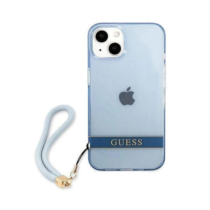 Guess GUHCP13MHTSGSB iPhone 13 6.1 mėlynas / mėlynas deklas permatomas Stap