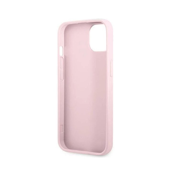 Guess GUHCP13SPSASBPU iPhone 13 mini 5,4 violetinė / violetinė Saffiano karštas antspaudas ir metalinis logotipas