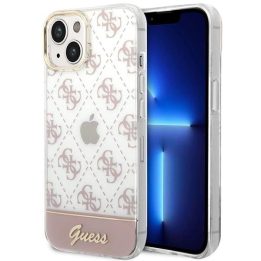 Guess GUHCP14MHG4MHP iPhone 14 Plus 6,7 rožinės spalvos / rožinis deklas 4G Pattern Script