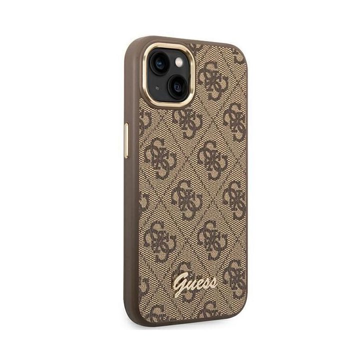 Guess GUHCP14MHG4SHW iPhone 14 Plus 6,7 rudos spalvos / rudas deklas 4G Vintage Gold Logo