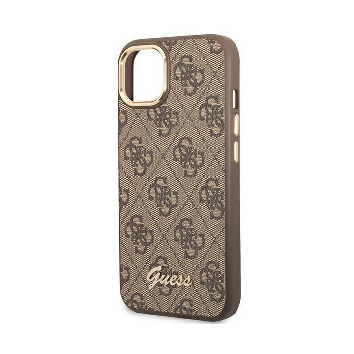 Guess GUHCP14MHG4SHW iPhone 14 Plus 6,7 rudos spalvos / rudas deklas 4G Vintage Gold Logo