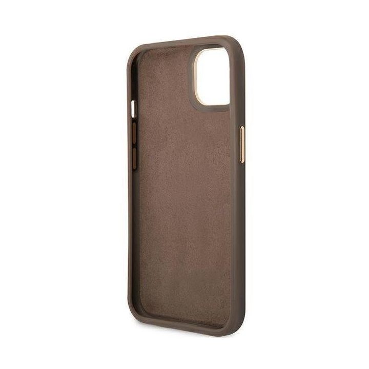 Guess GUHCP14MHG4SHW iPhone 14 Plus 6,7 rudos spalvos / rudas deklas 4G Vintage Gold Logo
