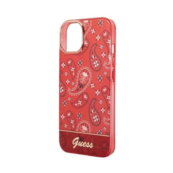 Guess GUHCP14MHGBNHR iPhone 14 Plus 6,7 raudonas/raudonas deklas Bandana Paisley