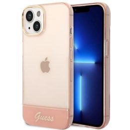Guess GUHCP14MHGCOP iPhone 14 Plus 6,7 rožinis / rožinis deklas Permatomas