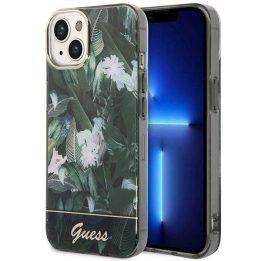 Guess GUHCP14MHGJGHA iPhone 14 Plus 6.7 žalios/žalios spalvos deklas Jungle Collection