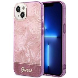 Guess GUHCP14MHGJGHP iPhone 14 Plus 6.7 pink / pink deklas Jungle Collection