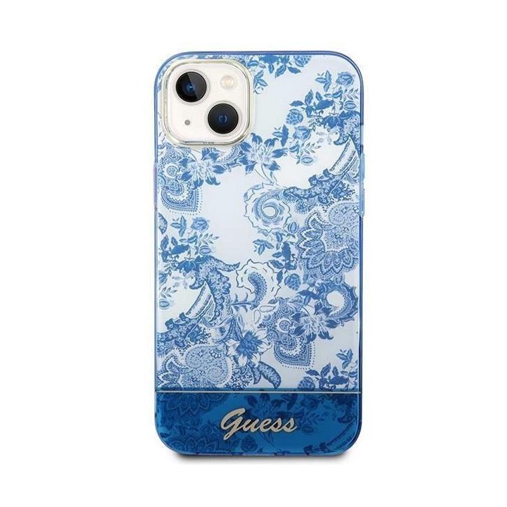 Guess GUHCP14MHGPLHB iPhone 14 Plus 6.7 mėlynas/mėlynas deklas Porcelain Collection