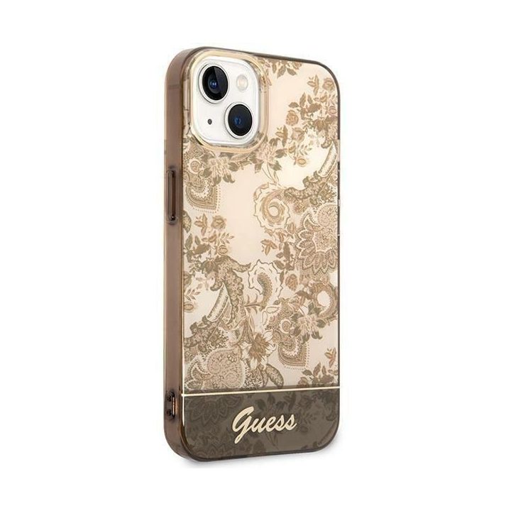Guess GUHCP14MHGPLHC iPhone 14 Plus 6.7 ochros spalvos deklas Porcelain Collection