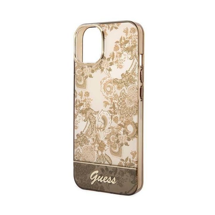 Guess GUHCP14MHGPLHC iPhone 14 Plus 6.7 ochros spalvos deklas Porcelain Collection