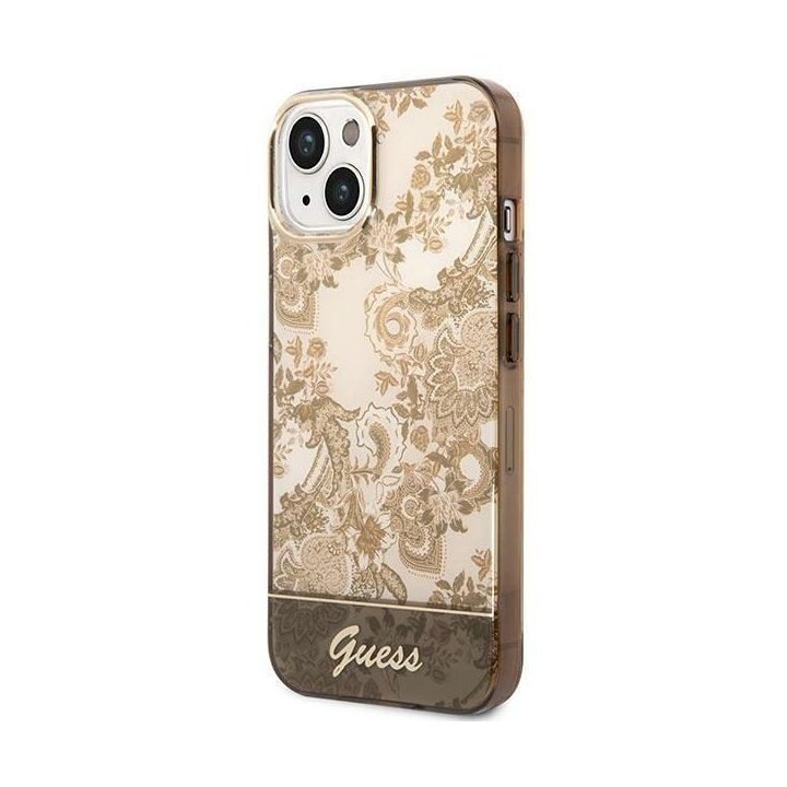 Guess GUHCP14MHGPLHC iPhone 14 Plus 6.7 ochros spalvos deklas Porcelain Collection
