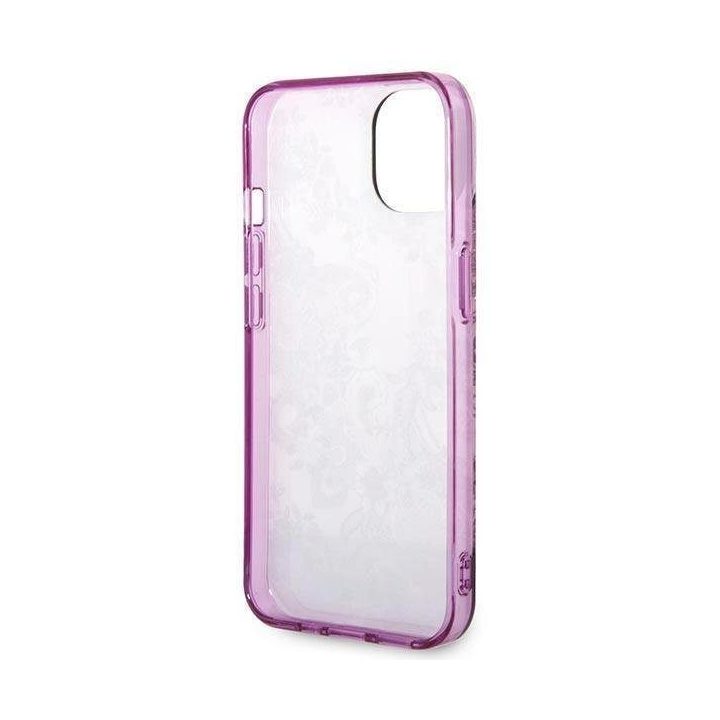 Guess GUHCP14MHGPLHF iPhone 14 Plus 6.7 fuksijų/sučia spalvos deklas Porcelain Collection