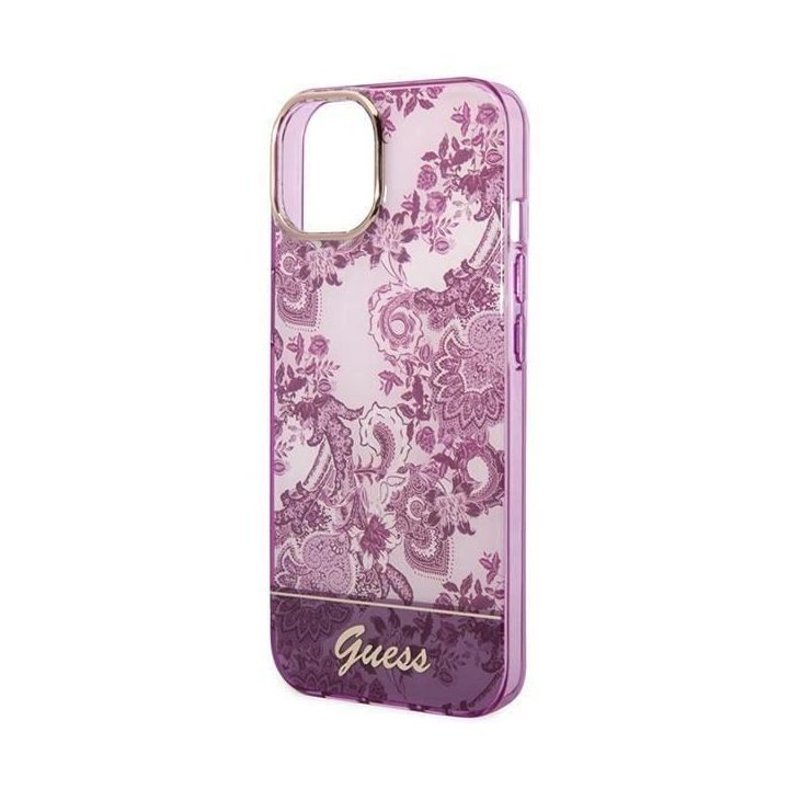 Guess GUHCP14MHGPLHF iPhone 14 Plus 6.7 fuksijų/sučia spalvos deklas Porcelain Collection