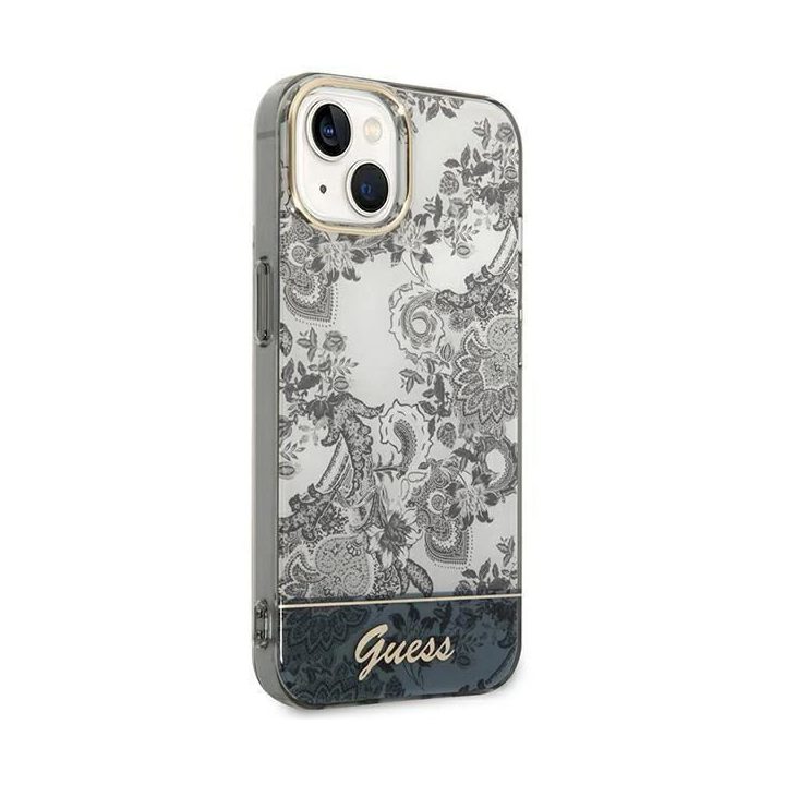 Guess GUHCP14MHGPLHG iPhone 14 Plus 6.7 pilkas / pilkas deklas Porcelain Collection