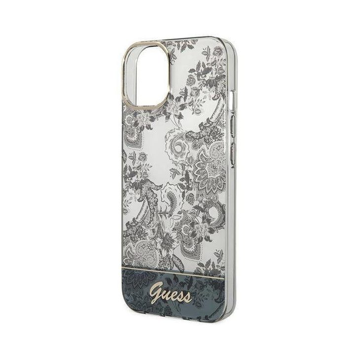 Guess GUHCP14MHGPLHG iPhone 14 Plus 6.7 pilkas / pilkas deklas Porcelain Collection