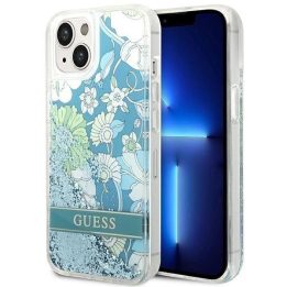 Guess GUHCP14MLFLSN iPhone 14 Plus 6.7 green / green deklas Flower Liquid Glitter