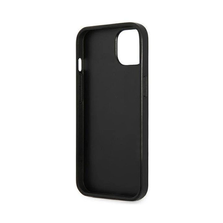 Guess GUHCP14MPSATLG iPhone 14 Plus 6.7 sidabrinis / sidabrinis deklas SaffianoTriangle Logo