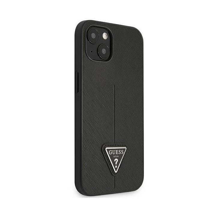Guess GUHCP14MPSATLK iPhone 14 Plus 6,7 black / black deklas SaffianoTriangle Logo