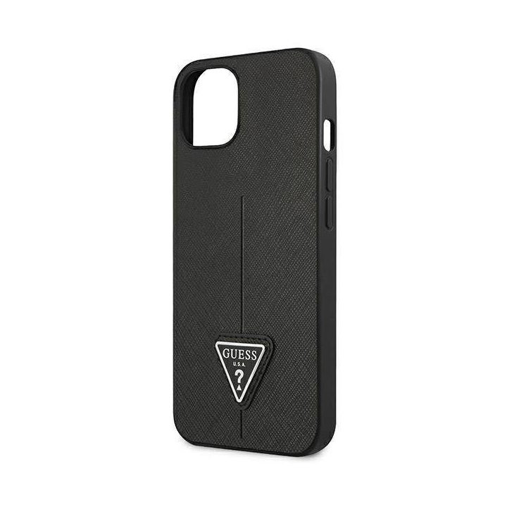 Guess GUHCP14MPSATLK iPhone 14 Plus 6,7 black / black deklas SaffianoTriangle Logo