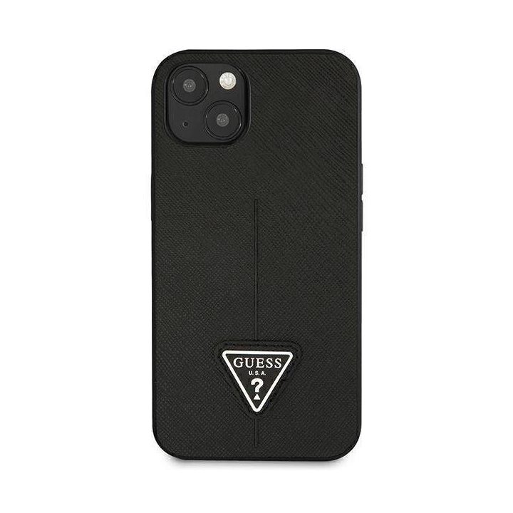 Guess GUHCP14MPSATLK iPhone 14 Plus 6,7 black / black deklas SaffianoTriangle Logo