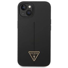 Guess GUHCP14MSLTGK iPhone 14 Plus 6.7 juodas/juodas deklas Silikoninis trikampis