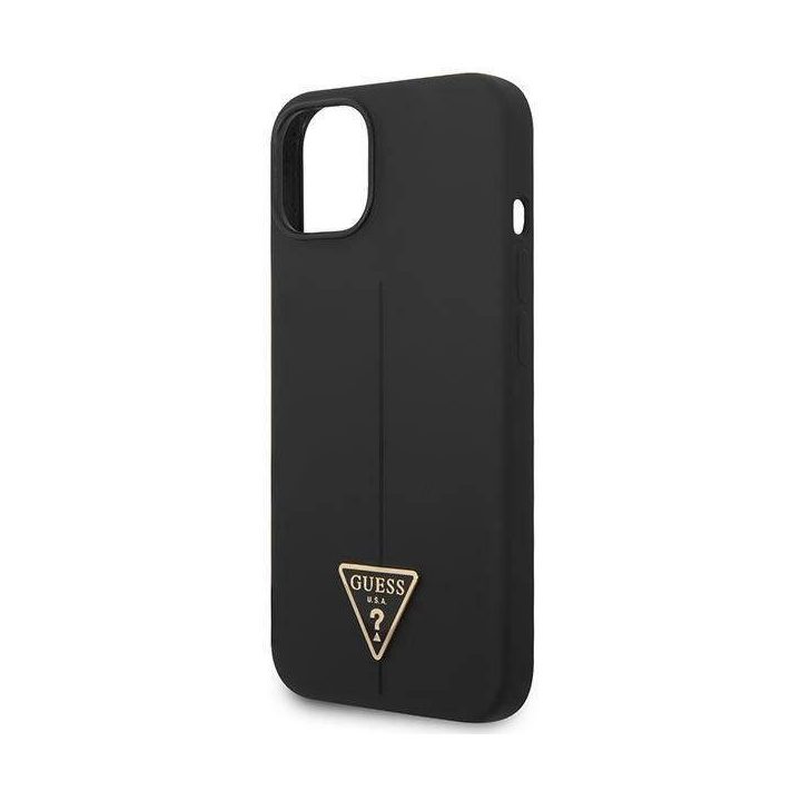 Guess GUHCP14MSLTGK iPhone 14 Plus 6.7 juodas/juodas deklas Silikoninis trikampis