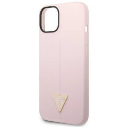 Guess GUHCP14MSLTGU iPhone 14 Plus 6.7 purpurinis / violetinis deklas Silikoninis trikampis