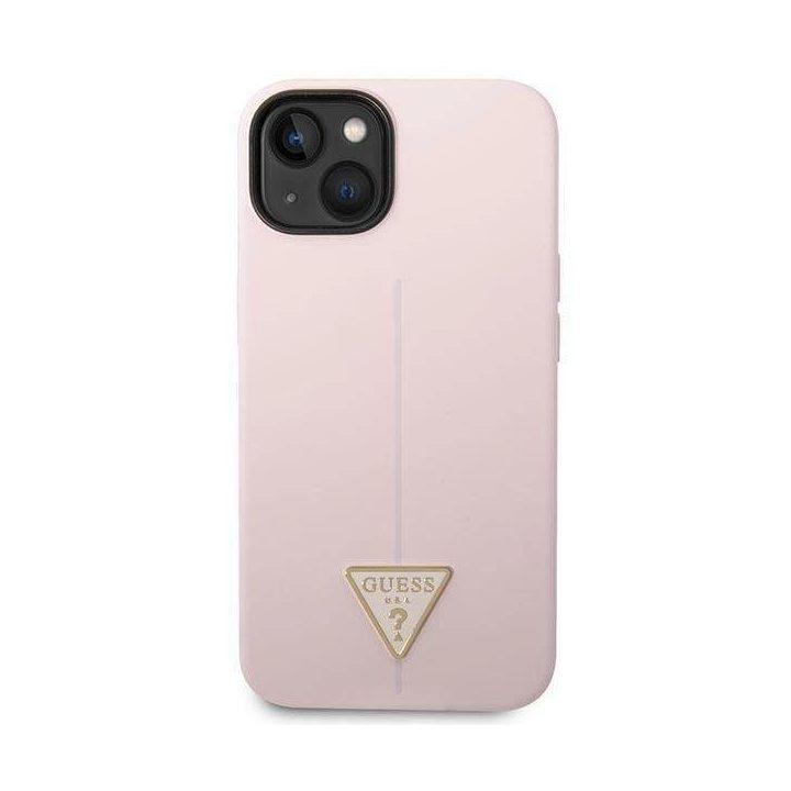 Guess GUHCP14MSLTGU iPhone 14 Plus 6.7 purpurinis / violetinis deklas Silikoninis trikampis