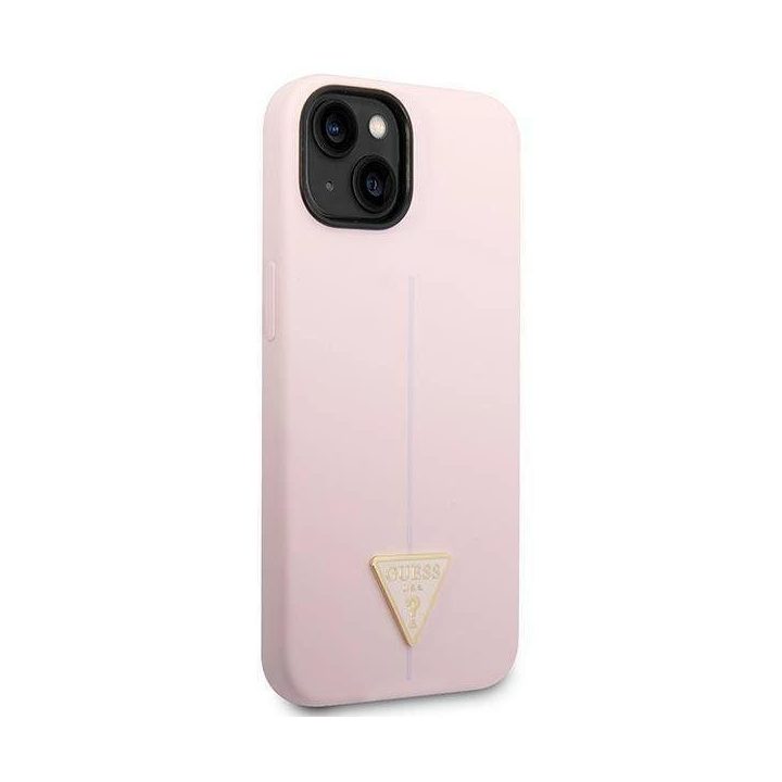 Guess GUHCP14MSLTGU iPhone 14 Plus 6.7 purpurinis / violetinis deklas Silikoninis trikampis
