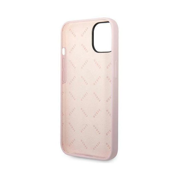 Guess GUHCP14MSLTGU iPhone 14 Plus 6.7 purpurinis / violetinis deklas Silikoninis trikampis
