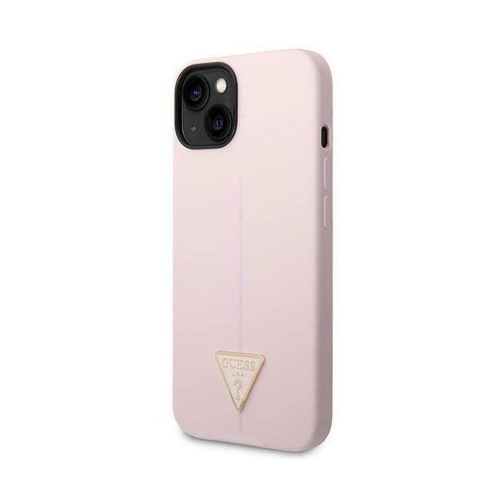 Guess GUHCP14MSLTGU iPhone 14 Plus 6.7 purpurinis / violetinis deklas Silikoninis trikampis