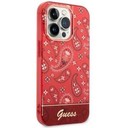 Guess GUHCP14XHGBNHR iPhone 14 Pro Max 6.7 raudonas/raudonas deklas Bandana Paisley