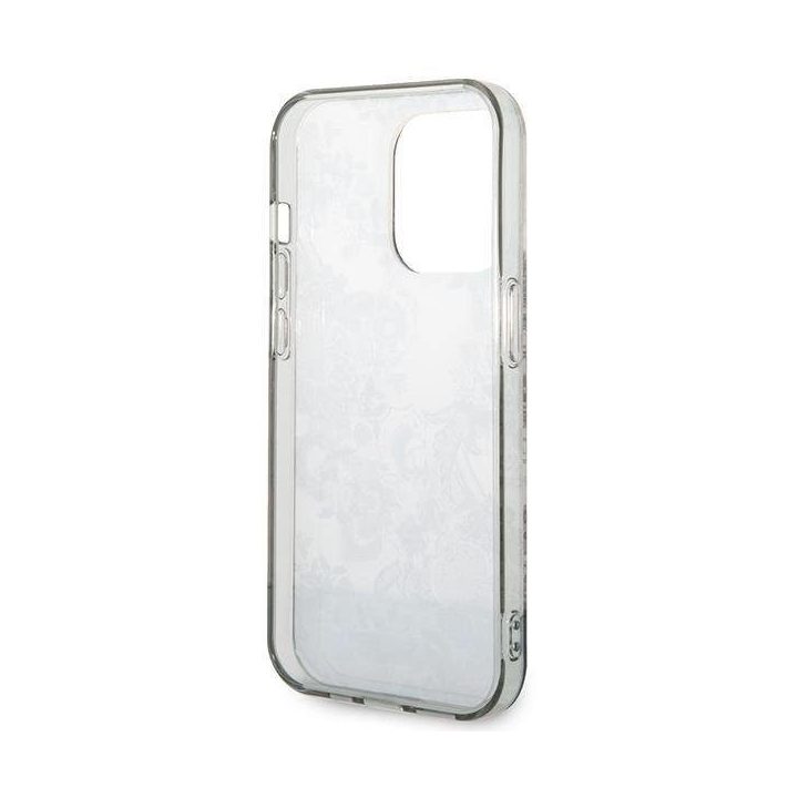 Guess GUHCP14XHGPLHG iPhone 14 Pro Max 6.7 pilkas / pilkas deklas Porcelain Collection