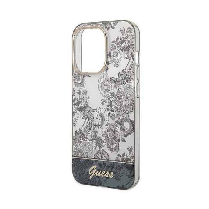 Guess GUHCP14XHGPLHG iPhone 14 Pro Max 6.7 pilkas / pilkas deklas Porcelain Collection
