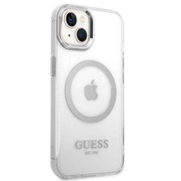Guess GUHMP14MHTRMS iPhone 14 Plus 6.7 sidabro/ sidabro spalvos deklas Metal Outline Magsafe