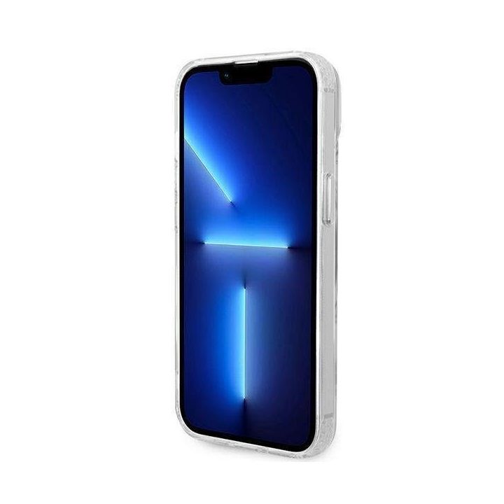 Guess GUHMP14MHTRMS iPhone 14 Plus 6.7 sidabro/ sidabro spalvos deklas Metal Outline Magsafe