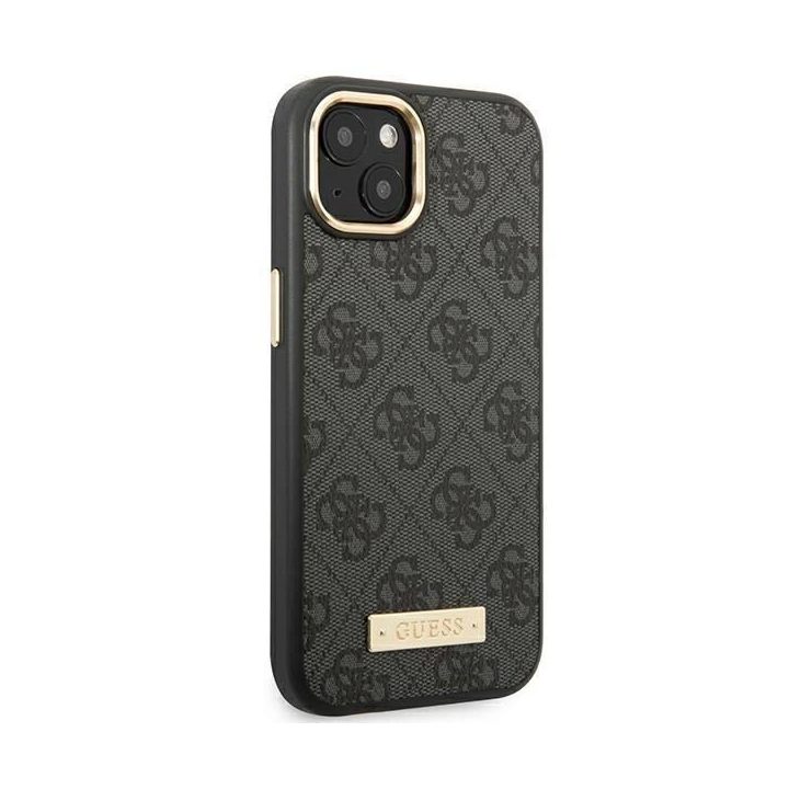 Guess GUHMP14MU4GPRK iPhone 14 Plus 6.7 black / black deklas 4G Logo Plate MagSafe