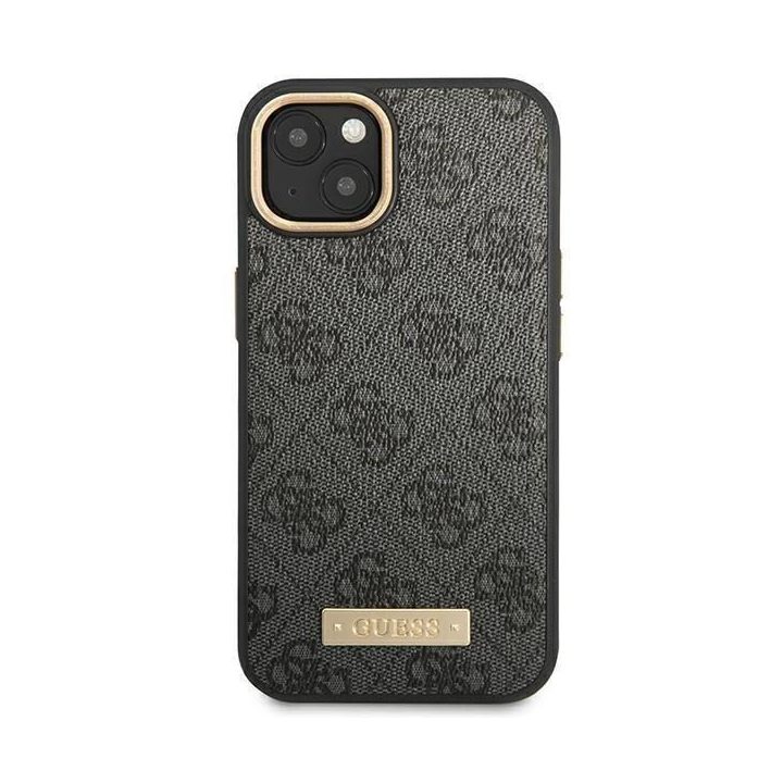 Guess GUHMP14MU4GPRK iPhone 14 Plus 6.7 black / black deklas 4G Logo Plate MagSafe