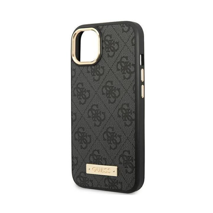 Guess GUHMP14MU4GPRK iPhone 14 Plus 6.7 black / black deklas 4G Logo Plate MagSafe