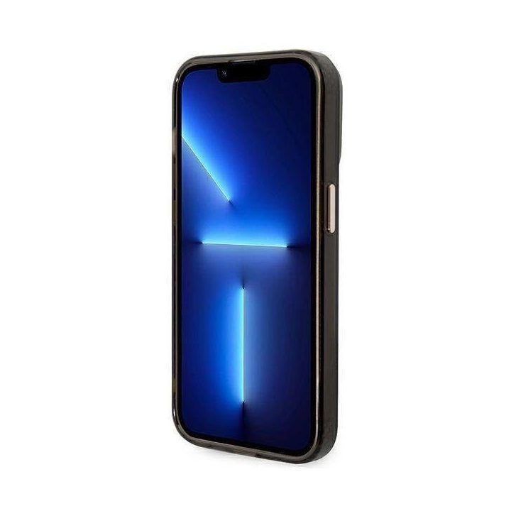 Guess GUHMP14XHTCMK iPhone 14 Pro Max 6.7 juodos/juodos spalvos deklas Gold Outline Translucent MagSafe