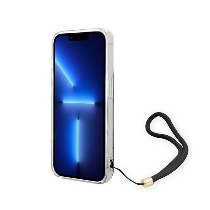 Guess GUOHCP14LH4STW iPhone 14 Pro 6.1 brown / brown hardcase 4G Print Strap