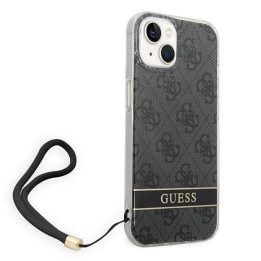 Guess GUOHCP14MH4STK iPhone 14 Plus 6.7 black / black hardcase 4G Print Strap