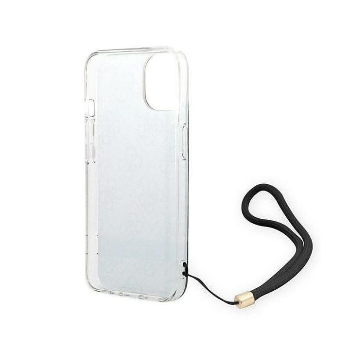 Guess GUOHCP14MH4STK iPhone 14 Plus 6.7 black / black hardcase 4G Print Strap