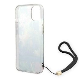 Guess GUOHCP14MHFLSB iPhone 14 Plus 6.7 blue / blue hardcase Flower Strap