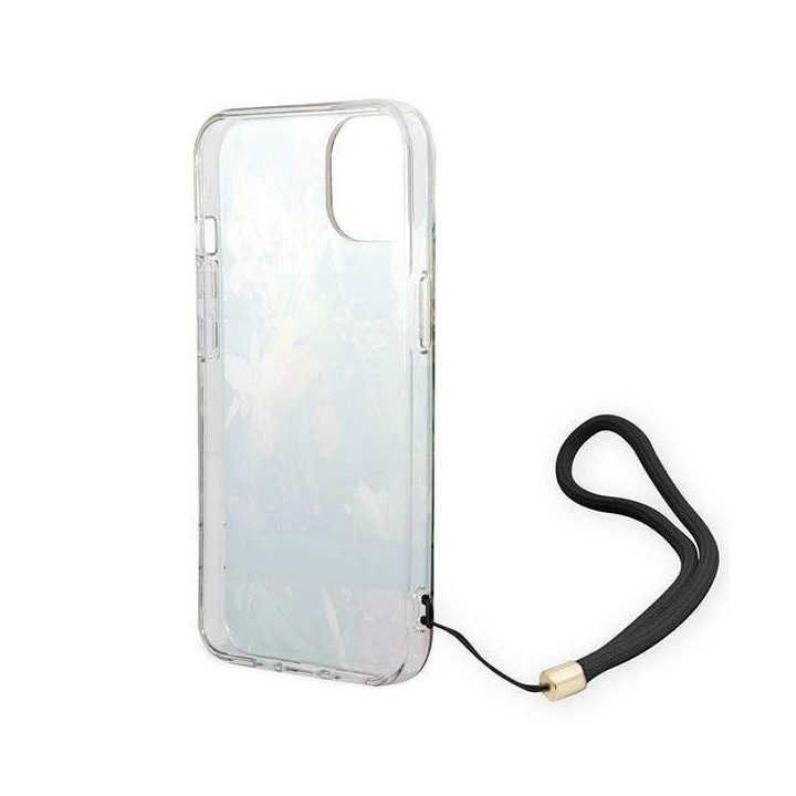 Guess GUOHCP14MHFLSB iPhone 14 Plus 6.7 blue / blue hardcase Flower Strap