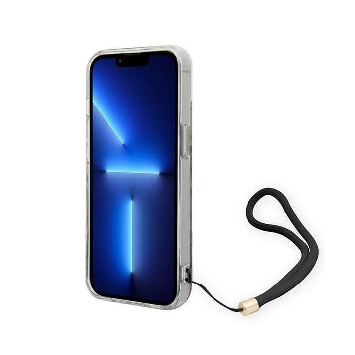 Guess GUOHCP14MHFLSB iPhone 14 Plus 6.7 blue / blue hardcase Flower Strap