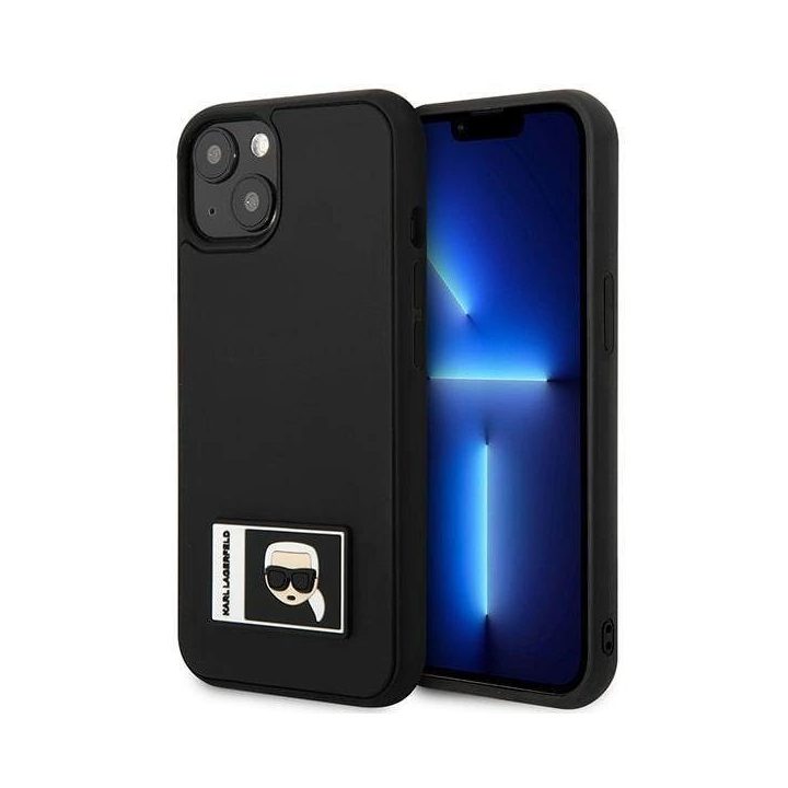 Karl Lagerfeld KLHCP13S3DKPK iPhone 13 mini 5.4 juodas / juodas deklas Ikonik Patch