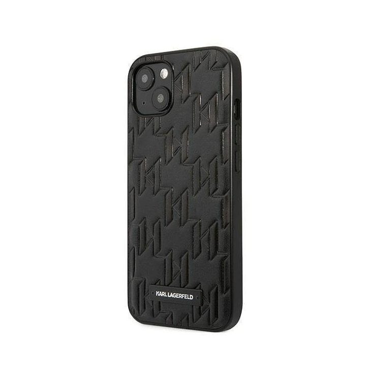 Karl Lagerfeld KLHCP13SMNMP1K iPhone 13 mini 5,4 deklas juodas / juodas Monogramos plokštelė